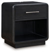 Rowanbeck - One Drawer Night Stand - Black