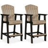 Fairen Trail - Tall Barstool (Set of 2) - Black / Driftwood