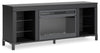 Cayberry - TV Stand With Fireplace - Black