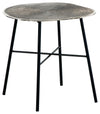 Laverford - Round End Table - Chrome / Black