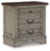 Lodenbay - Three Drawer Night Stand - Antique Gray