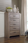 Zelen - Warm Gray - Five Drawer Chest