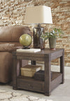 Burladen - Grayish Brown - Rectangular End Table