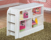 Lulu - White - Loft Bookcase with Ladder